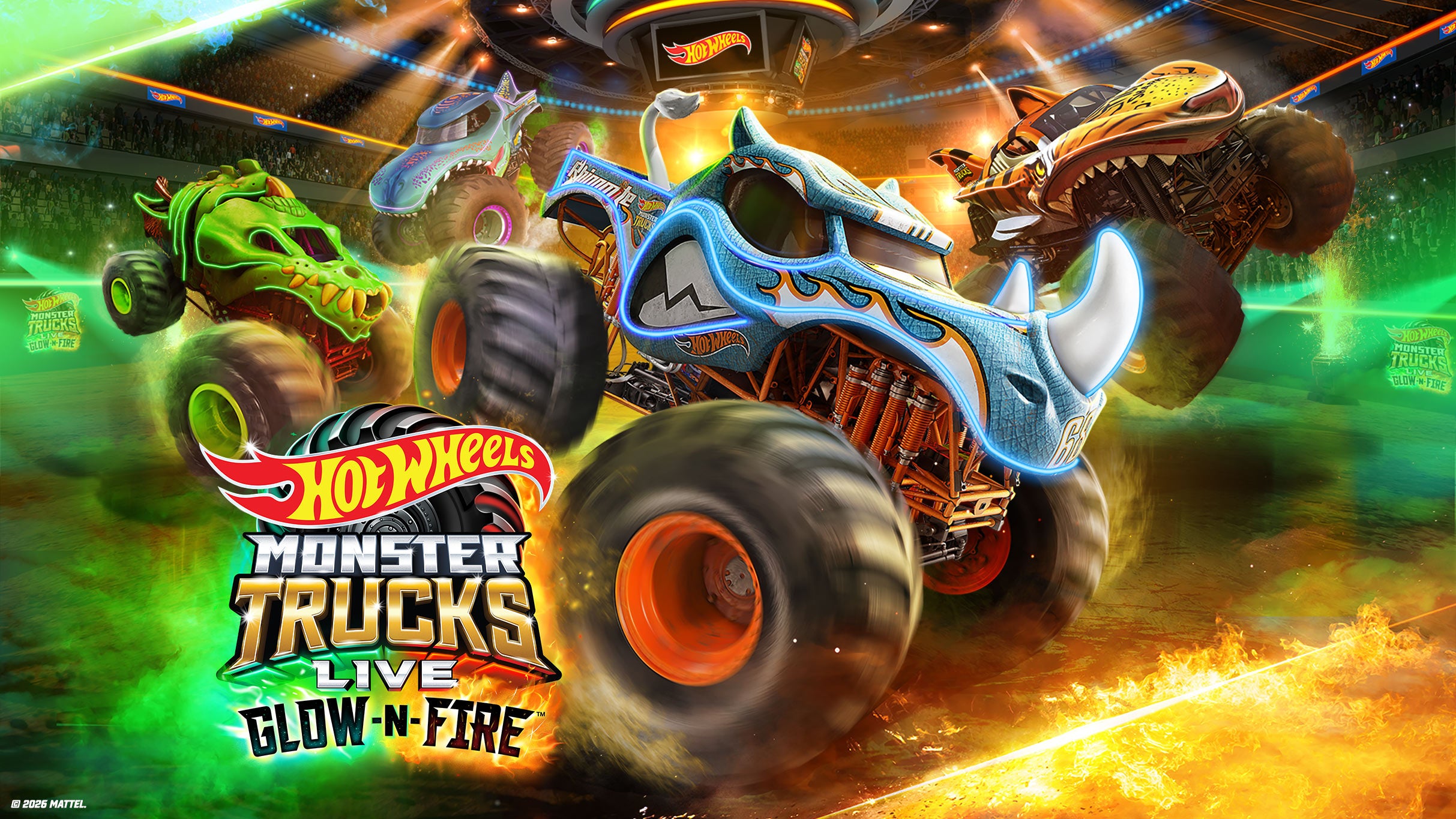 Hot Wheels Monster Trucks Live Glow-N-Fire
